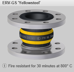 Компенсаторы ERV-GS 'Yellowsteel' огнезащитный до 800°C