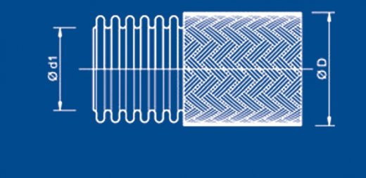 Metalhose corrugated AISI 316 with one braid SS
